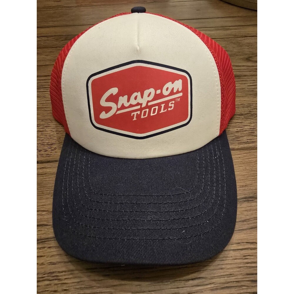 *NEW* Snap-on Hat Red White Blue Americana Foam Trucker Adjustable